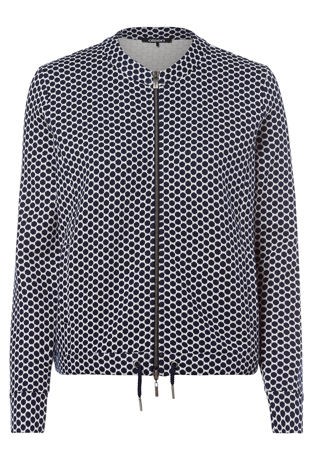 Navy Dot Jersey Jacket