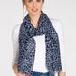 Navy Pebble Print Scarf