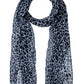 Navy Pebble Print Scarf