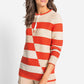 Pumpkin Broken Stripe Sweater