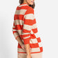 Pumpkin Broken Stripe Sweater