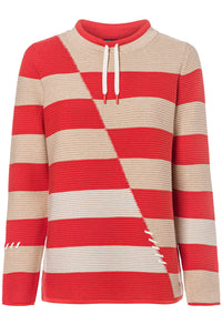 Pumpkin Broken Stripe Sweater