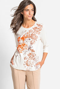 Floral Print Crew Neck T-Shirt