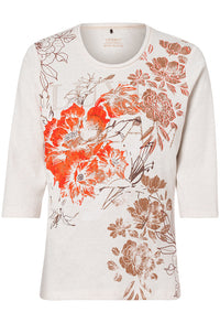 Floral Print Crew Neck T-Shirt