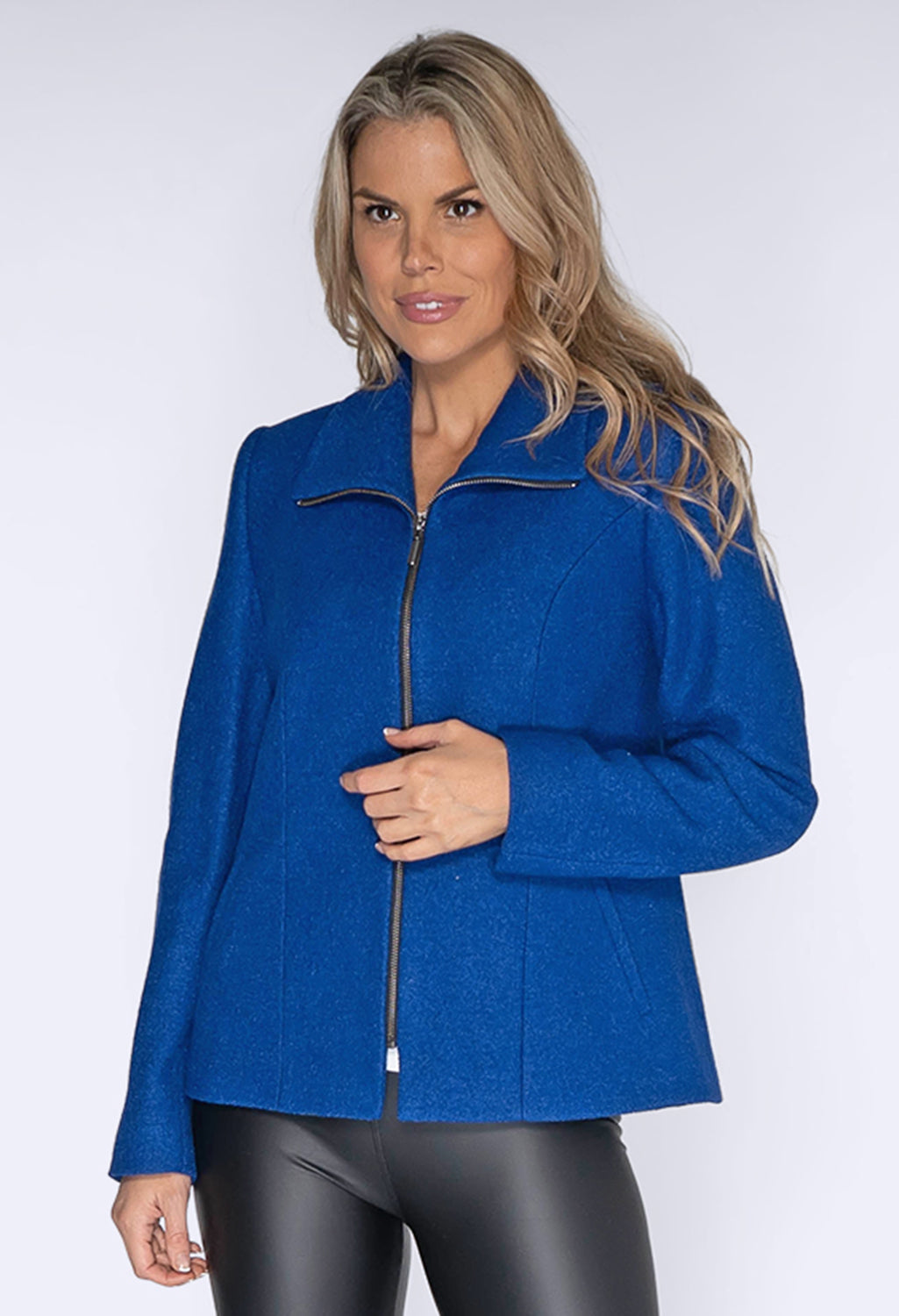 Royal Blue Boiled Wool Jacket