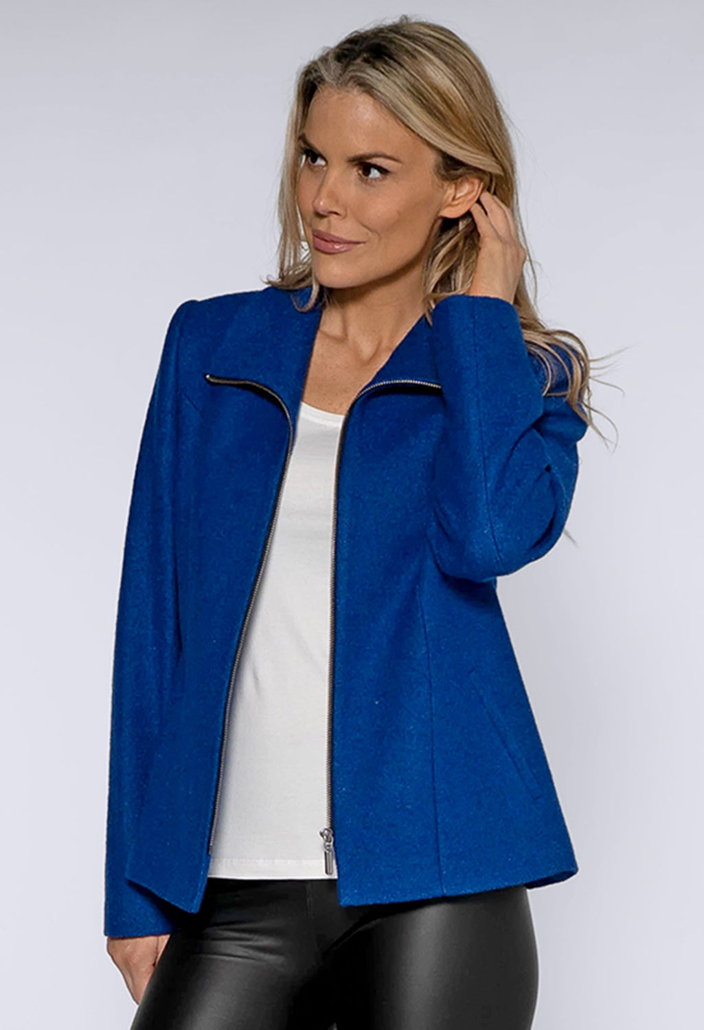 Royal Blue Boiled Wool Jacket