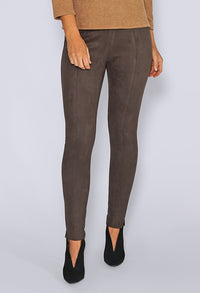 Zapara Brown Suede Leggings