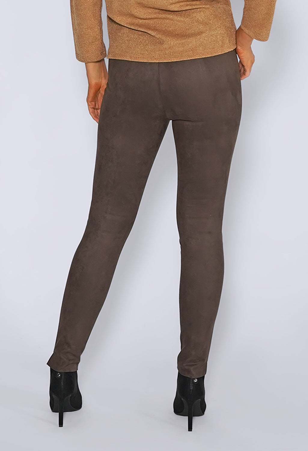 Zapara Brown Suede Leggings