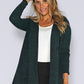 Green Knit Open Cardigan