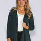 Green Knit Open Cardigan