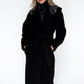 Black Hooded Trench Coat