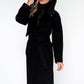 Black Hooded Trench Coat