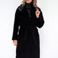 Black Hooded Trench Coat