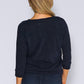 Navy Knit Top