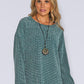 Turquoise Block Textured Jumper