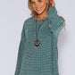 Turquoise Block Textured Jumper