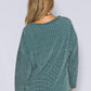 Turquoise Block Textured Jumper