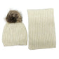 Kids Cream Hat and Scarf Set