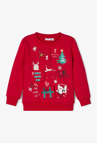 Jester Red Kids Knit Christmas Jumper