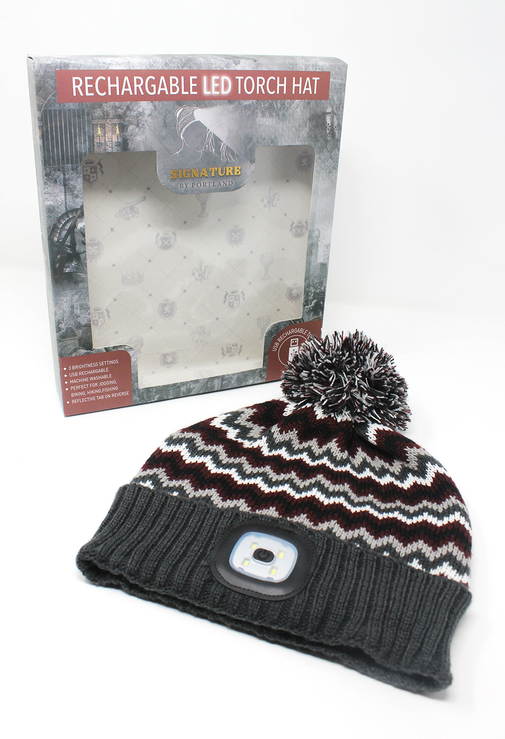 Zig Zag Bobble LED Hat