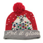 Red/Grey Christmas Knit LED hat