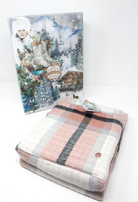 Pink Vintage Ladies Pocket Scarf Gift Box