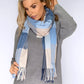 Mixed Blue Checked Scarf