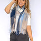 Mixed Blue Checked Scarf