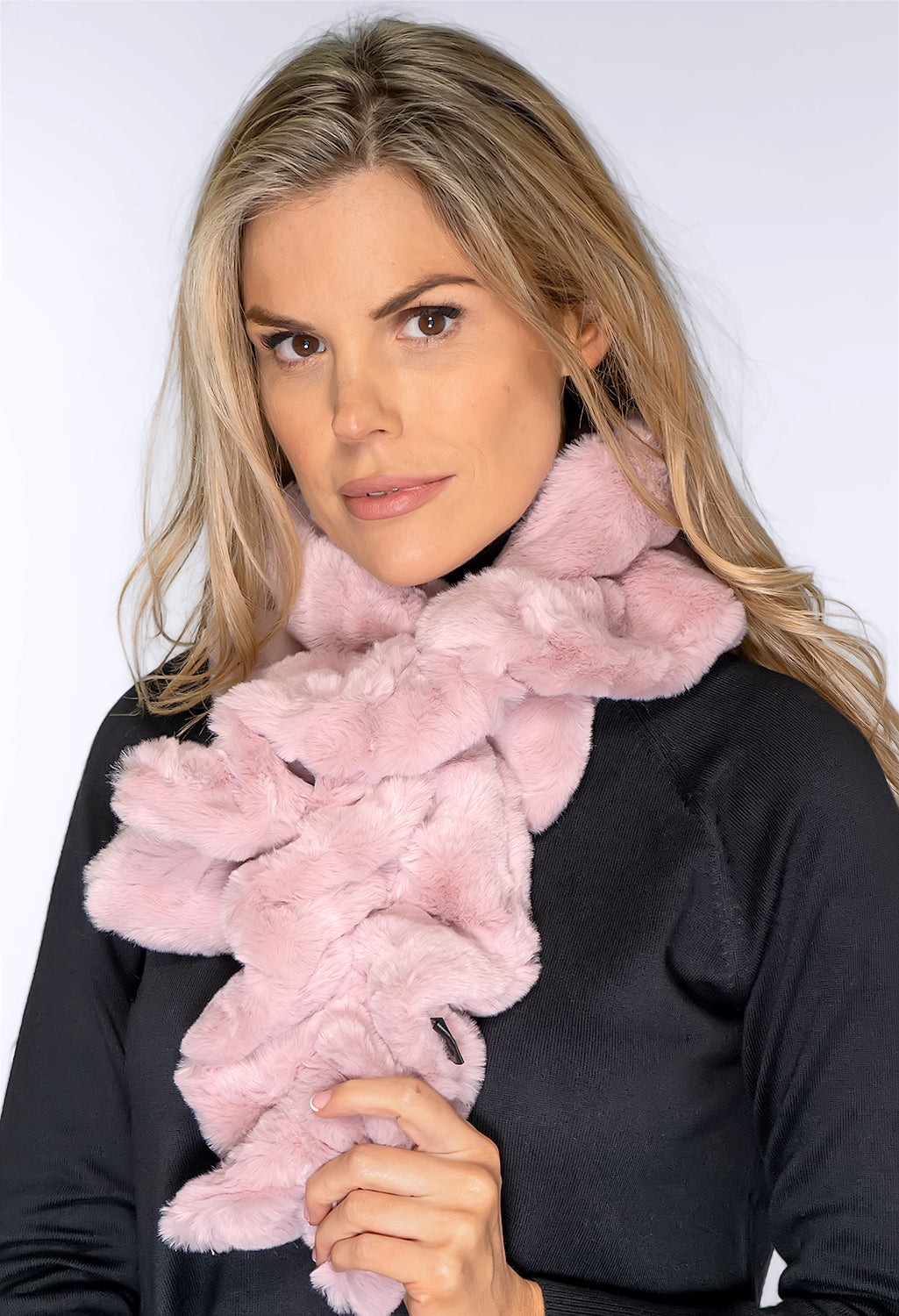 Faux Fur Dusty Pink Snood