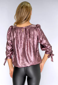 Metallic Pink Top