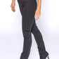 Black Straight Leg Trousers with Glitter Stitch Pockets