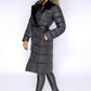 Black Quilted Long Coat