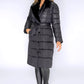 Black Quilted Long Coat