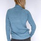 Light Blue Knit Polo Neck