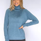 Light Blue Knit Polo Neck