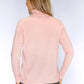 Soft Pink Knit Polo Neck