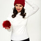 Red Mix and Match Pompom Hat