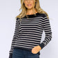 Navy Striped Pullover