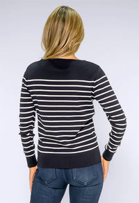 Navy Striped Pullover