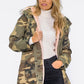 Camo Coat with Pink Faux Fur