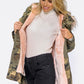 Camo Coat with Pink Faux Fur