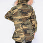 Camo Coat with Pink Faux Fur