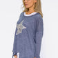 Navy STAR DETAIL DOUBLE LAYER TOP