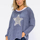 Navy STAR DETAIL DOUBLE LAYER TOP