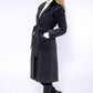 Long Black Coat with Silk Feel Lining