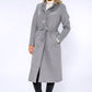 Long Light Grey Coat with Silk Lining