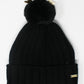 Black Mix and Match Pompom Hat