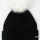 Black Mix and Match Pompom Hat