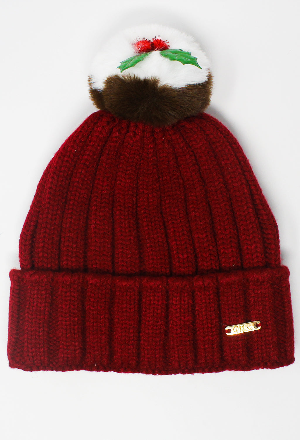 Red Mix and Match Pompom Hat