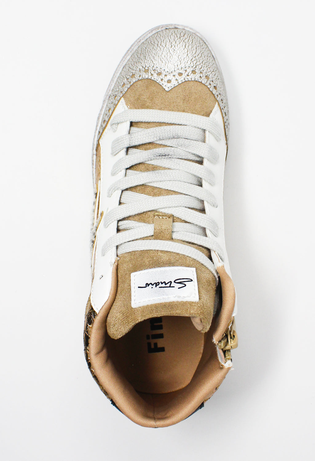 Bronze Snakeskin Trainers